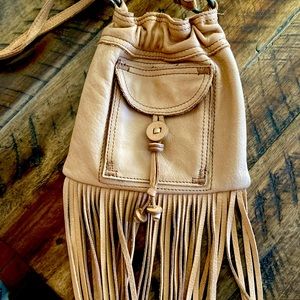 Cute leather hippie bag.